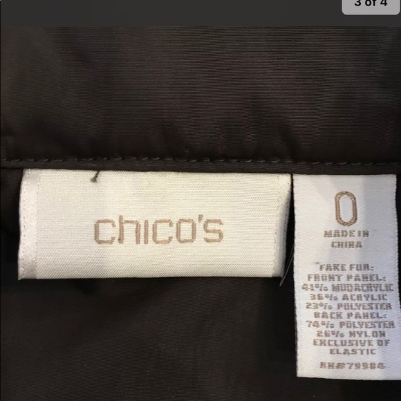 Chico’s faux fur zip up vest - Picture 6 of 8